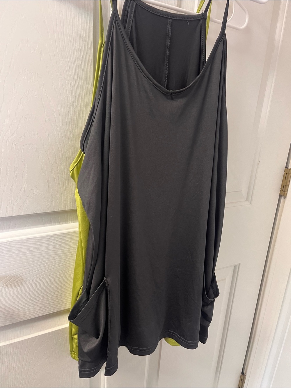 Black and lime set of 2  Women’s  Tank Tops with pockets